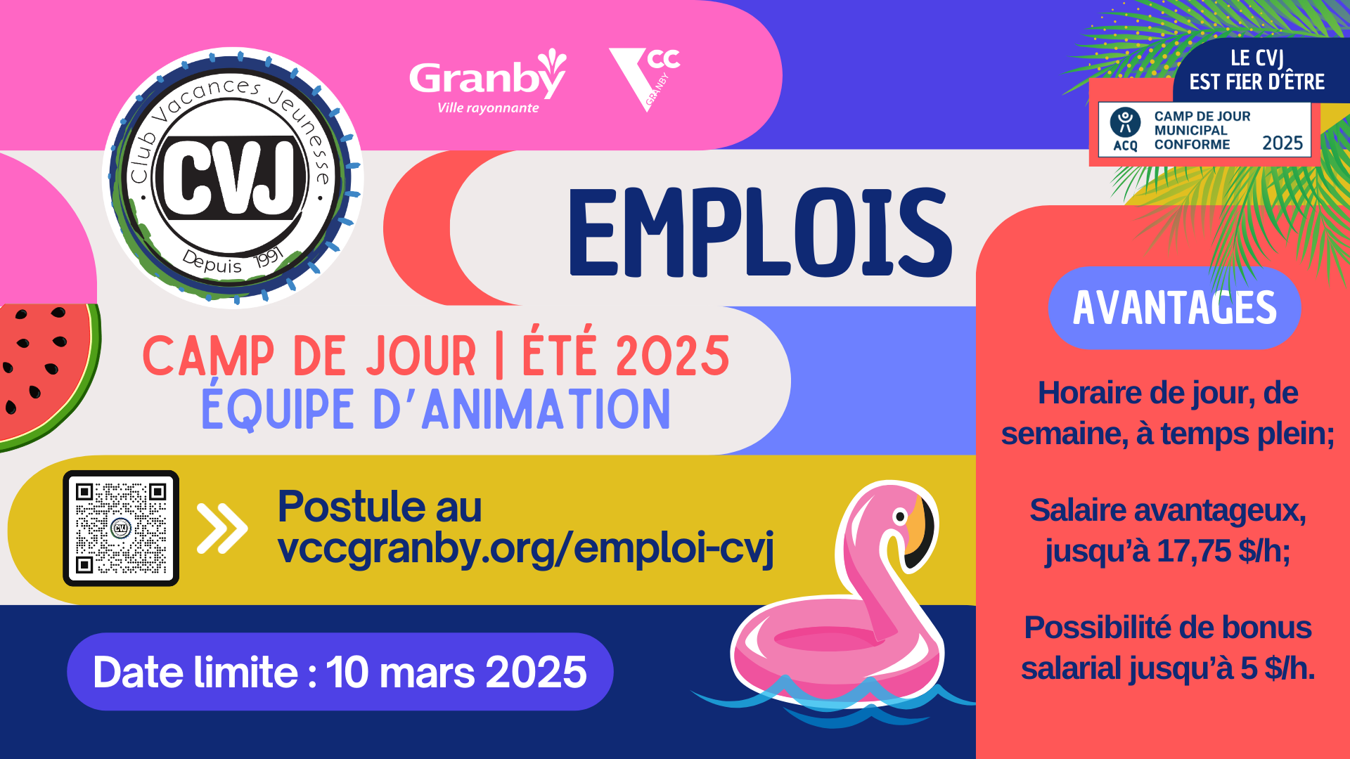 Offres d'emploi au camps de jour