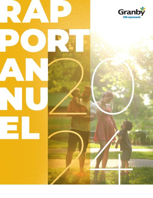 Page couverture du rapport annuel de la Ville de Granby