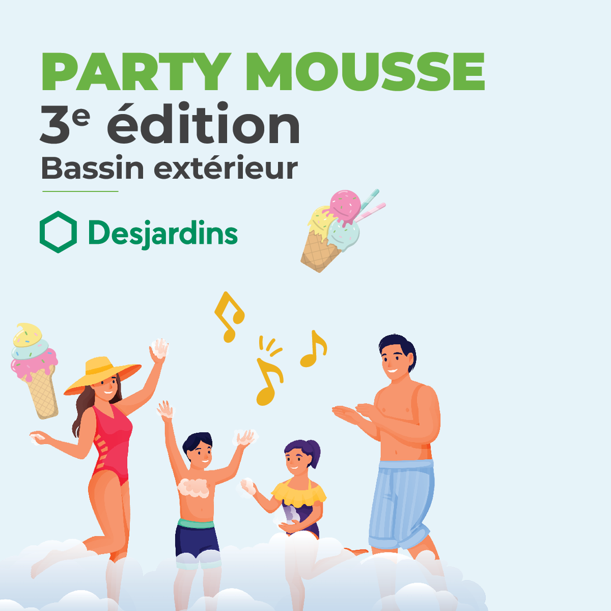 Party mousse au centre aquatique!