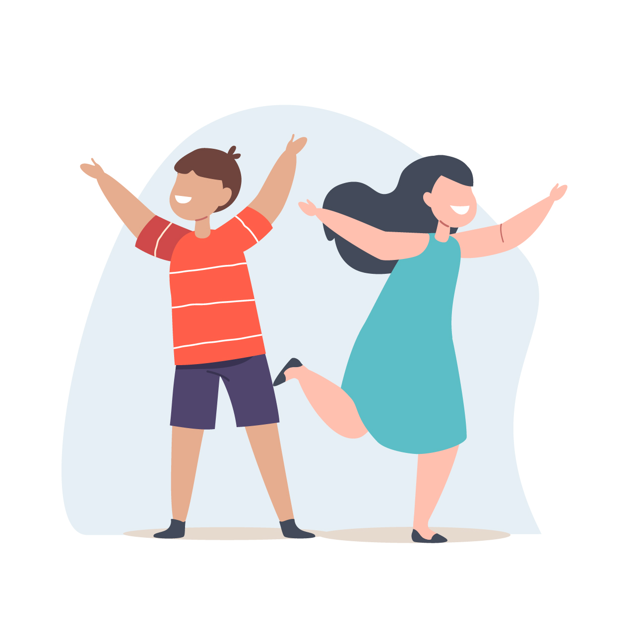 pictogramme avec deux jeunes