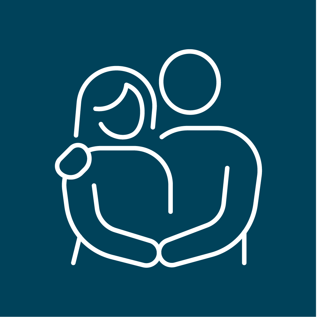 Pictogramme représentant une discussion entre un père et son fils