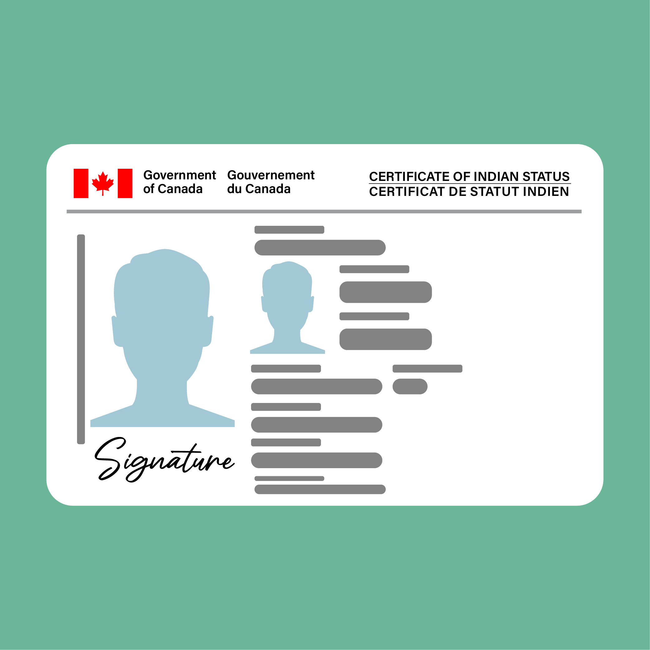 Certificat de statut d'indien