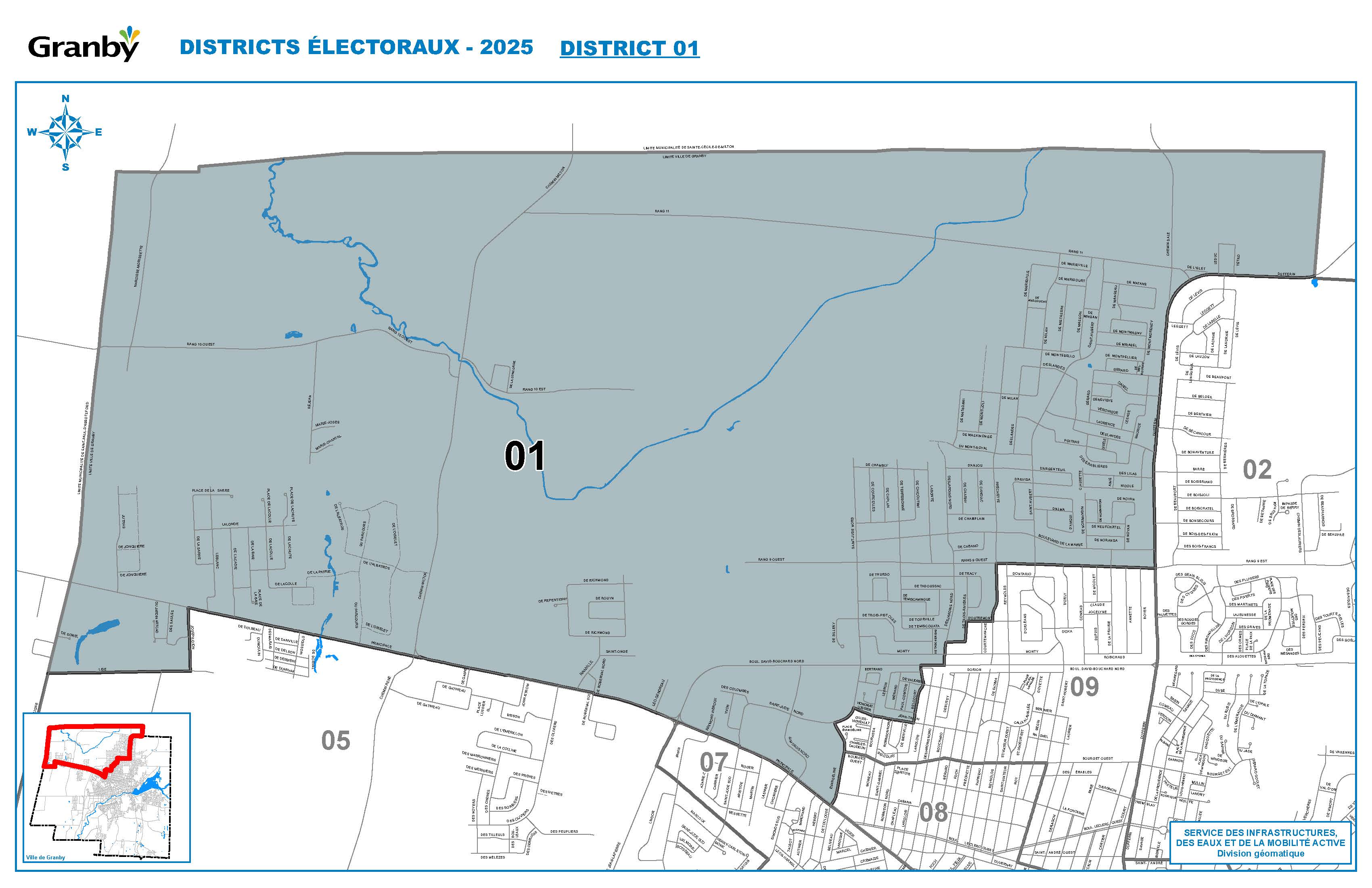 Carte du district no 1