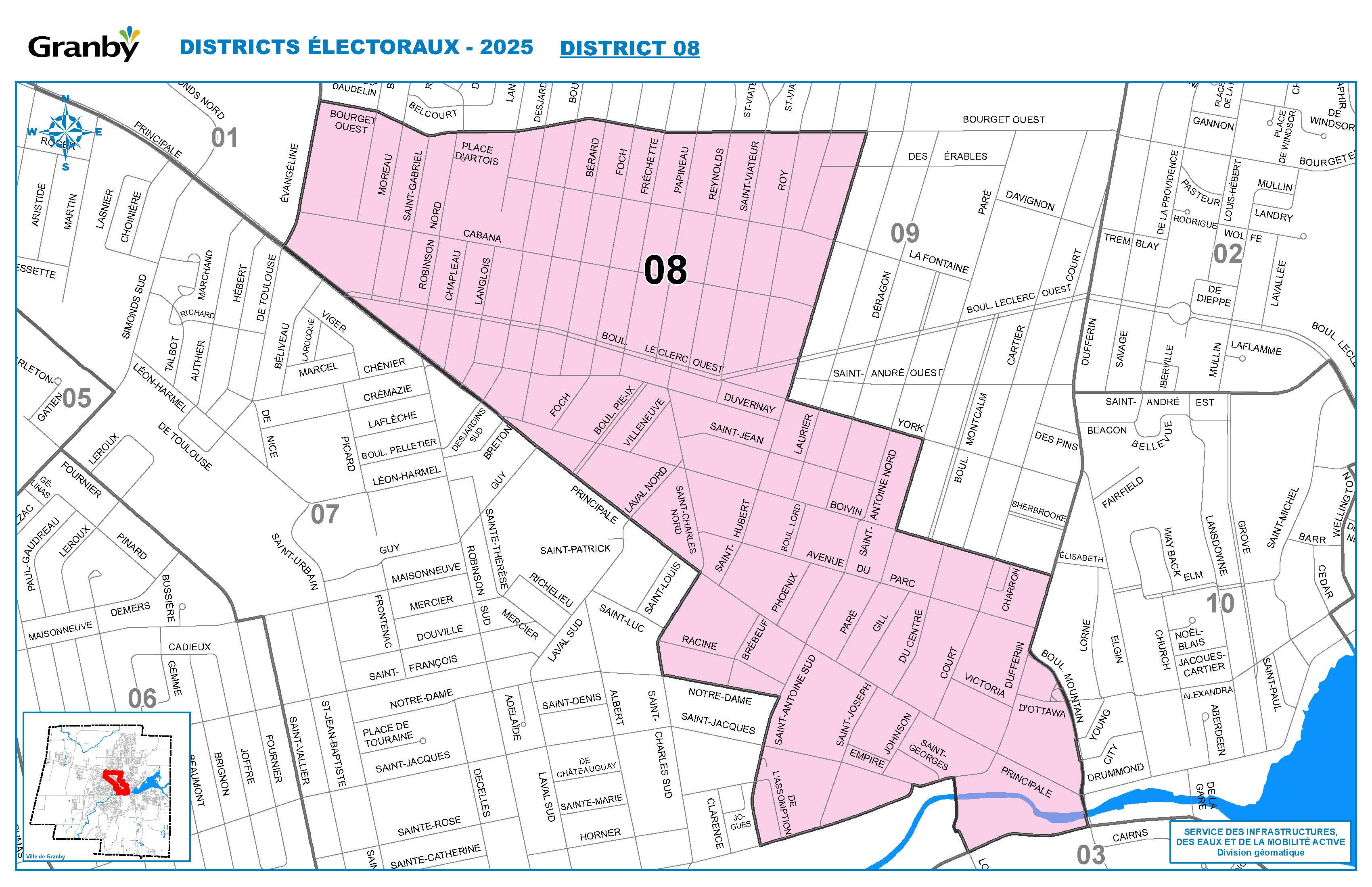 Carte du district no 8