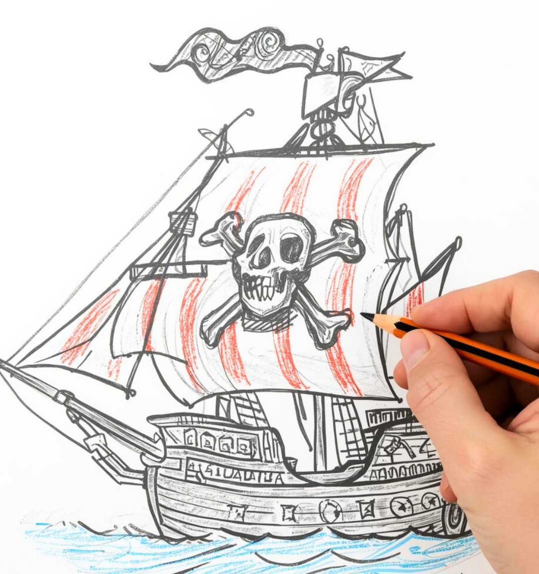 Atelier de dessin à l'abordage
